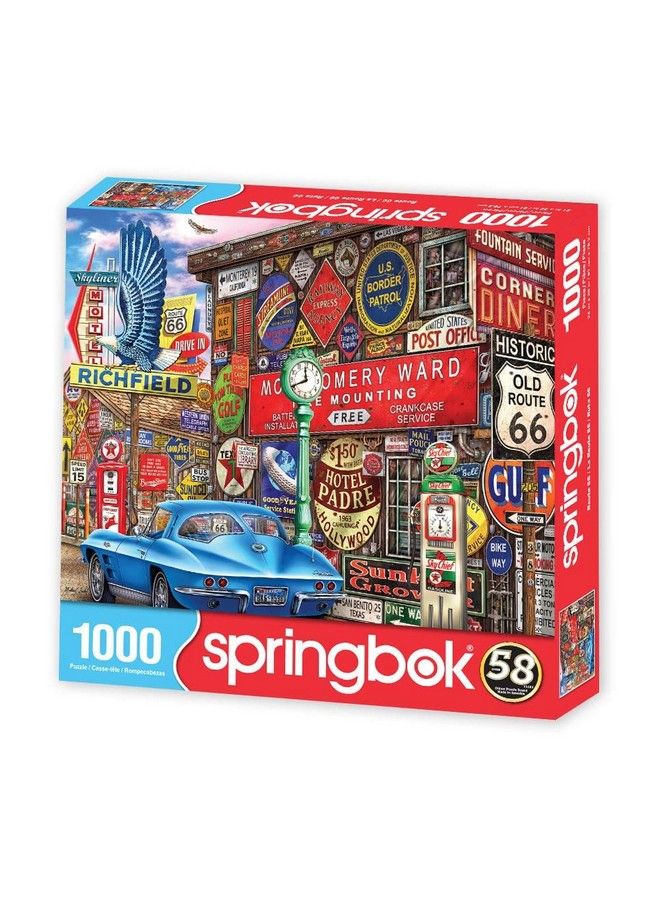 Springbok S 1000 Piece Jigsaw Puzzle Route Sixty Six Made In Usa - Image 3