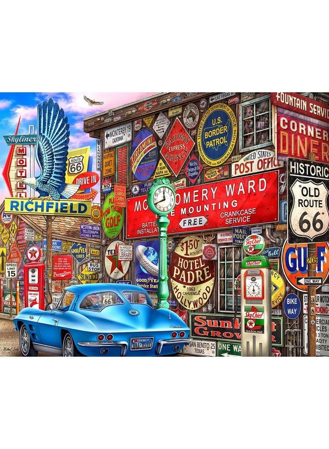 Springbok S 1000 Piece Jigsaw Puzzle Route Sixty Six Made In Usa - Image 1