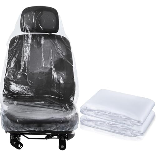 Fabbay أغطية مقاعد السيارة القابلة للتصرف فاباي 200 قطعة أغطية بلاستيكية قابلة للتصرف لحماية المركبات لمقاعد الطائرات وكراسي الصالون ومقاعد المطاعم ومقاعد الحافلات - Image 1