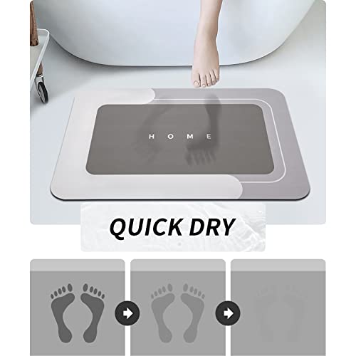 Housego Absorbent Bath Mat Magic Rug, Quick Drying Mat Magic Bath Mat Non-Slip Floor Rug Rubber Backed for Bathroom Kitchen Shower Sink, Water Absorbent (1PC, 15.7''x23.6'', Beige) - Image 3