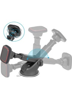 Velliw In-Car Phone Holder with Suction Cup Strong Magnet 360 Degree Rotating Head Adjustable Length  - Image 4