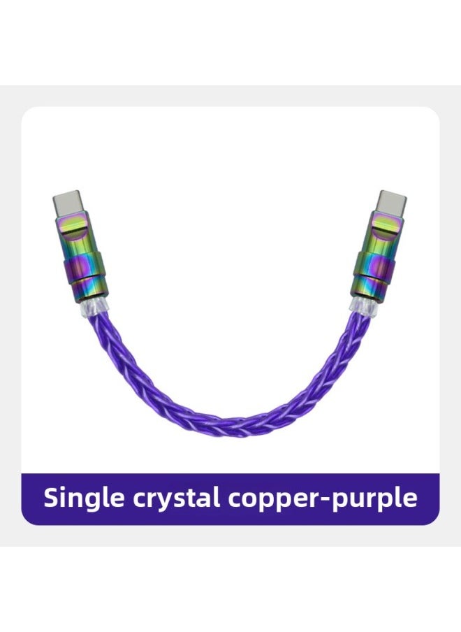 Generic - Colorful Pure Copper Hardware Ultra-soft Single Crystal Copper Data Cable For Iphone16 Mobile Phone Mate60 Fast Charging-Color:1m Usb To For Apple/12w-Model:Single Crystal Copper Purple [colorful Copper Shell] - Image 1
