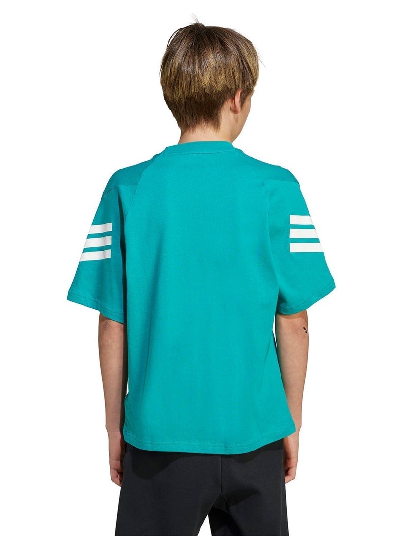 اديداس تيشيرت أيقونات المستقبل بثلاث خطوط للشباب - Image 2