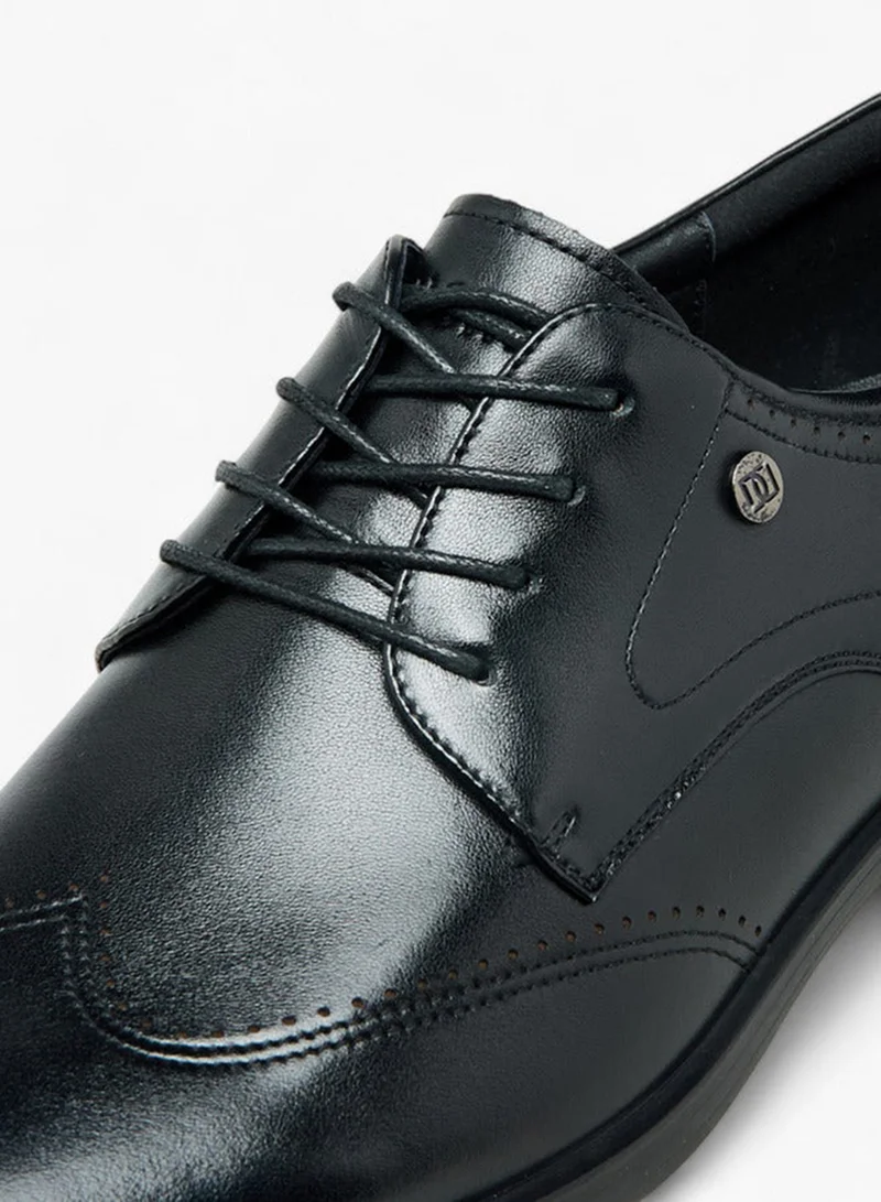 DUCHINI Black Men Lace-Up Leather Derby Shoes for Men | Best Price UAE