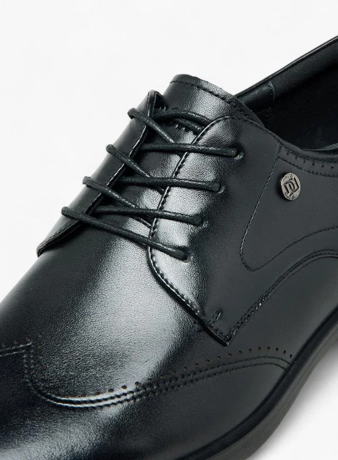 Duchini Black Men Lace-Up Leather Derby Shoes for Men | Best Price UAE