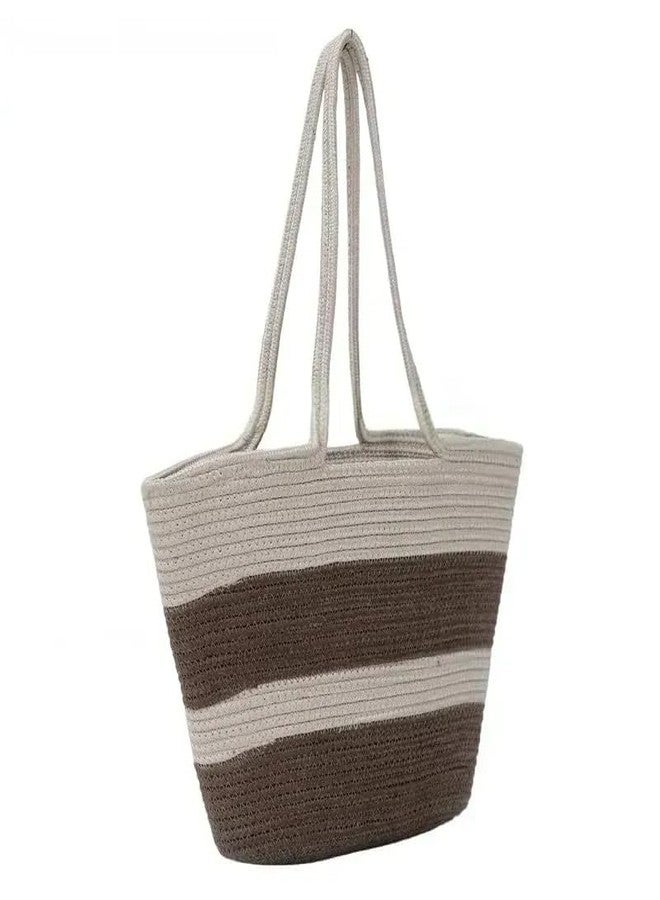 ARIYA Textiles Stylish White & Cream Handbag for Women - Compact 16x10 inch Cotton/PP Purse for Effortless Everyday Use and Trendy Look - Image 1