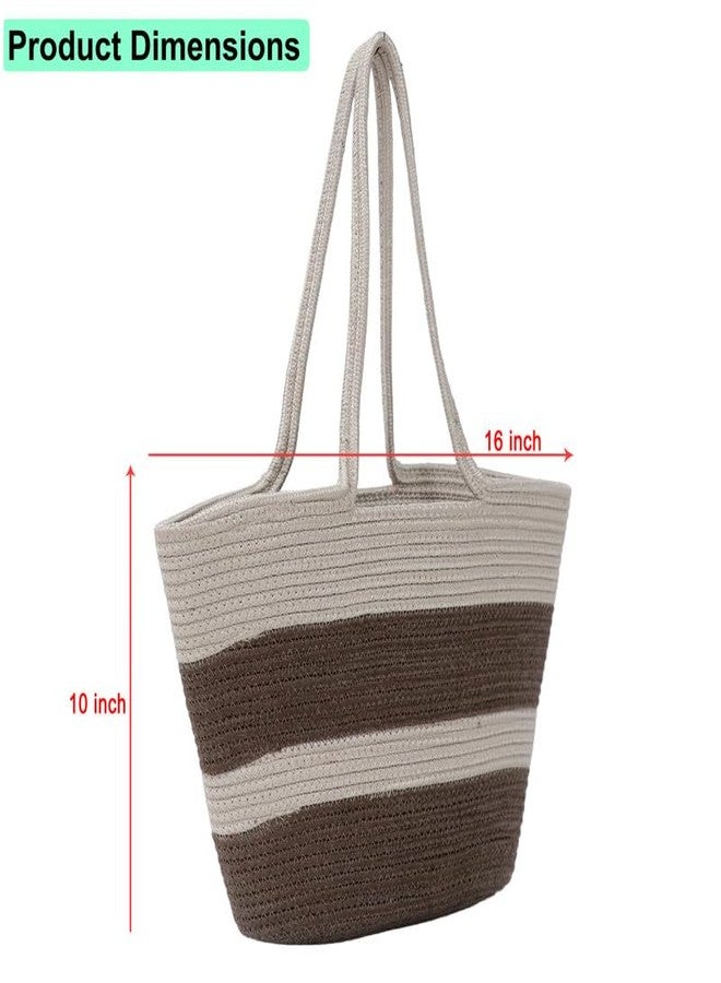 ARIYA Textiles Stylish White & Cream Handbag for Women - Compact 16x10 inch Cotton/PP Purse for Effortless Everyday Use and Trendy Look - Image 5