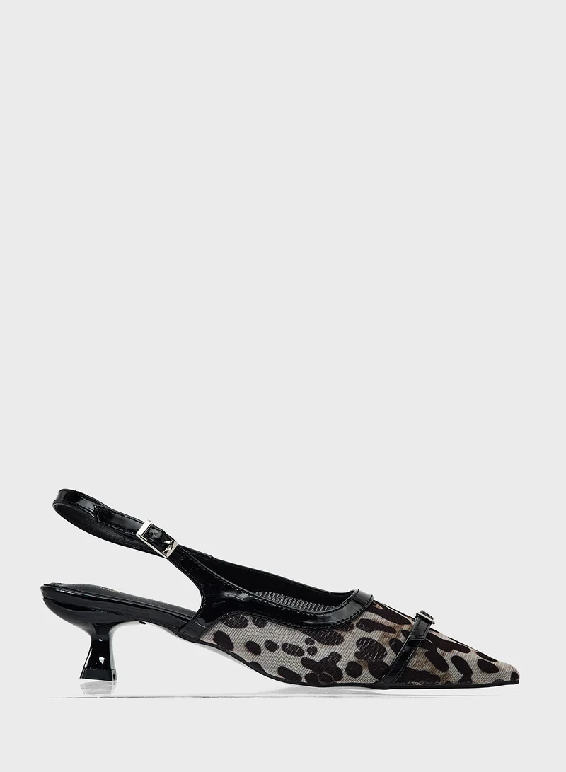 Ginger Sling Back Heeled Pump