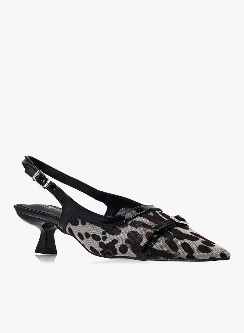 جينجر مضخة بكعب وحزام خلفي