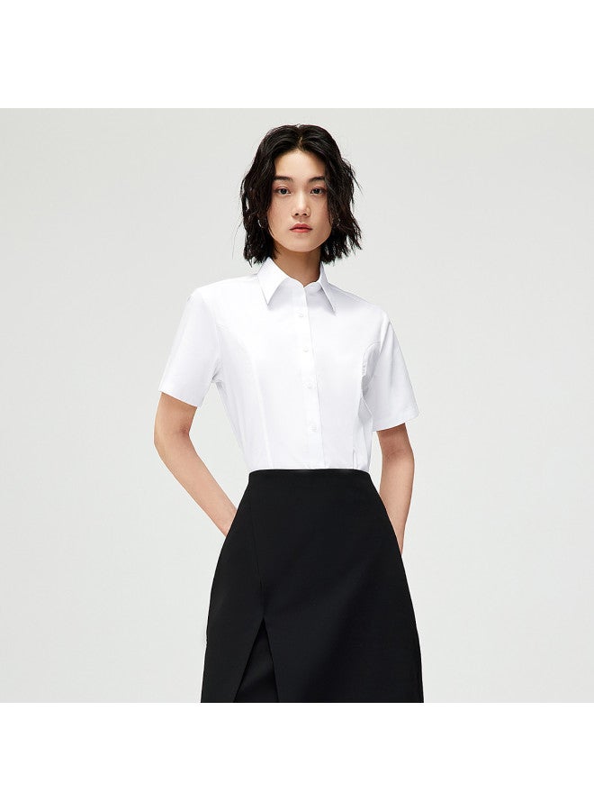 HLA 25 Summer Fitted And Stylish Women'S Short-Sleeve Formal Shirt - Image 4