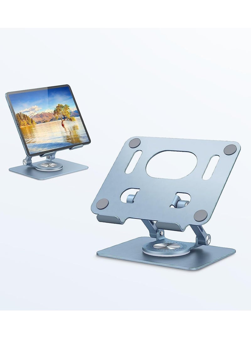 Premium 360 Degree Rotating Adjustable Portable Tablet Stand with Heavy Duty Metal Base Compatible with iPad and All Generations (Grey)