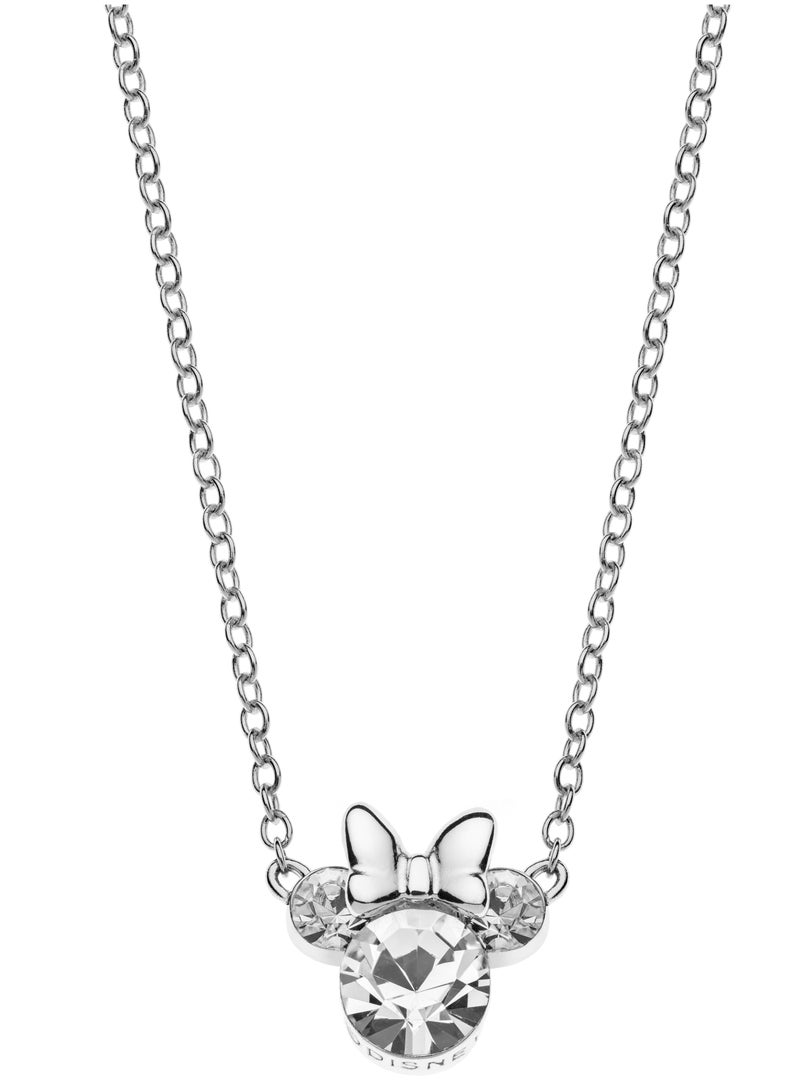 Disney Disney Official Minnie Mouse White crystal Pendant in 18K Sterling Silver Necklaces  - Image 1