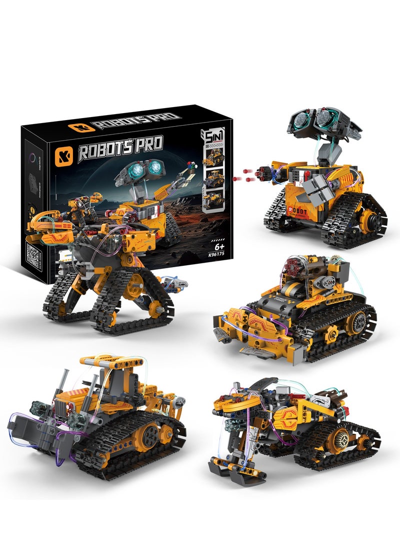 Robot Building Kit App Remote Control Robot Toys for Kids  5 in 1 High Tech Remote Control Building Block Robot  Creative Gift for Aged 6 7 8 9 10 11 12+ Kids Boys  Girls - Image 1