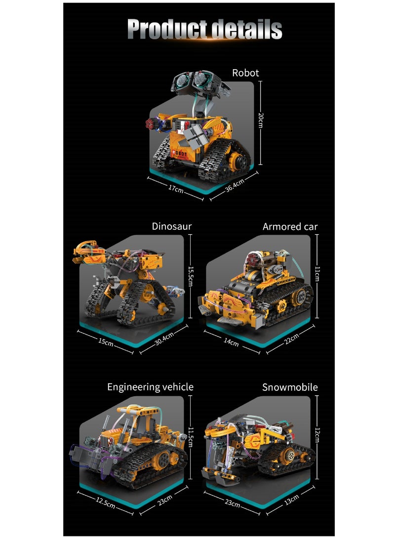 Robot Building Kit App Remote Control Robot Toys for Kids  5 in 1 High Tech Remote Control Building Block Robot  Creative Gift for Aged 6 7 8 9 10 11 12+ Kids Boys  Girls - Image 4