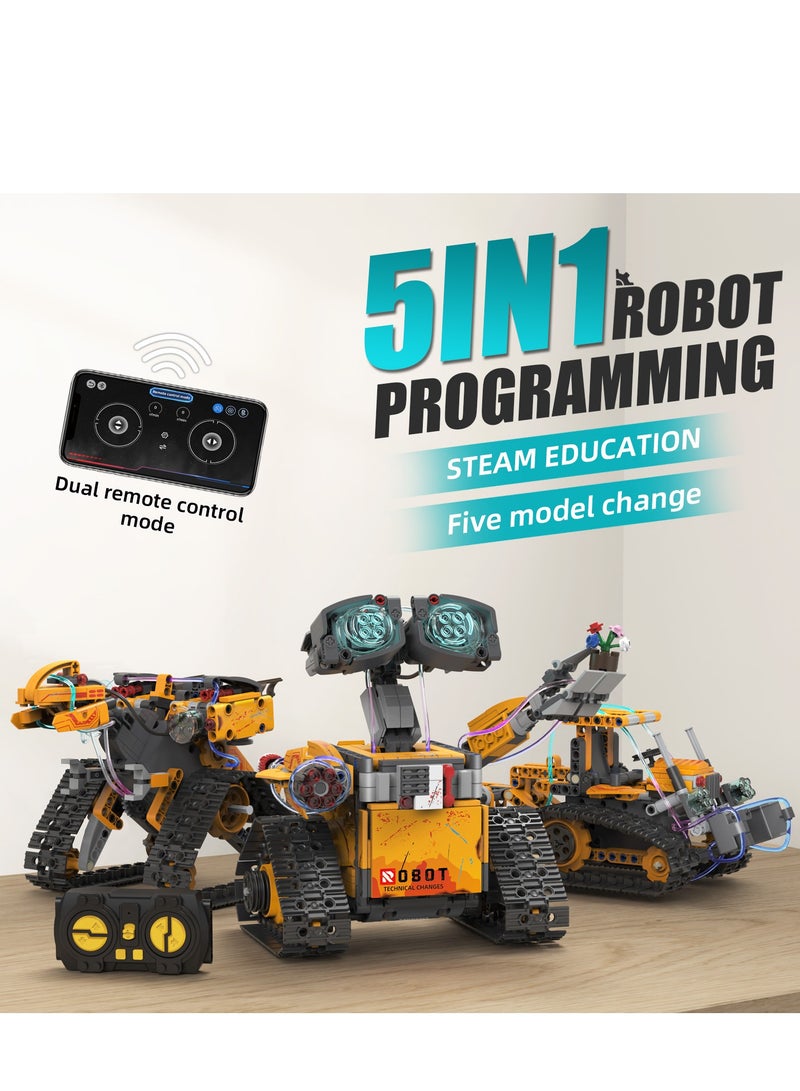 Robot Building Kit App Remote Control Robot Toys for Kids  5 in 1 High Tech Remote Control Building Block Robot  Creative Gift for Aged 6 7 8 9 10 11 12+ Kids Boys  Girls - Image 3