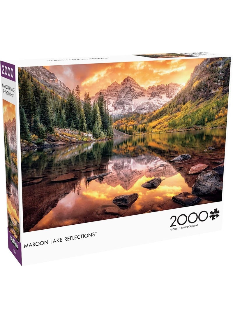 Buffalo Games - Maroon Lake Reflection - 2000 Piece Jigsaw Puzzle - Image 1