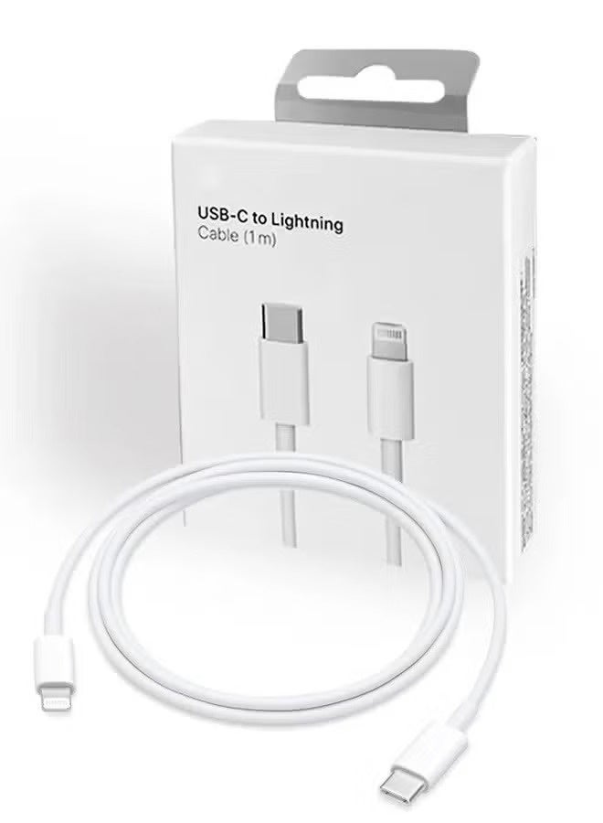 USB-C to Lightning Cable (1m) Compatible with Lightning Cable for Fast Safe Charging for iPhone, Light, Practical and Portable