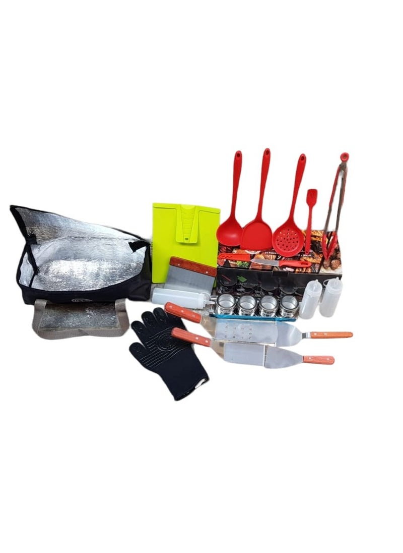 21 Pieces Full BBQ Tools Set For Outdoor Camping And Grill With Storage Bag - pzsku/ZA15E79576C6AB2EC2F0BZ/45/_/1697733692/8f430aa4-e43e-42e3-baab-1b9c7fde6122