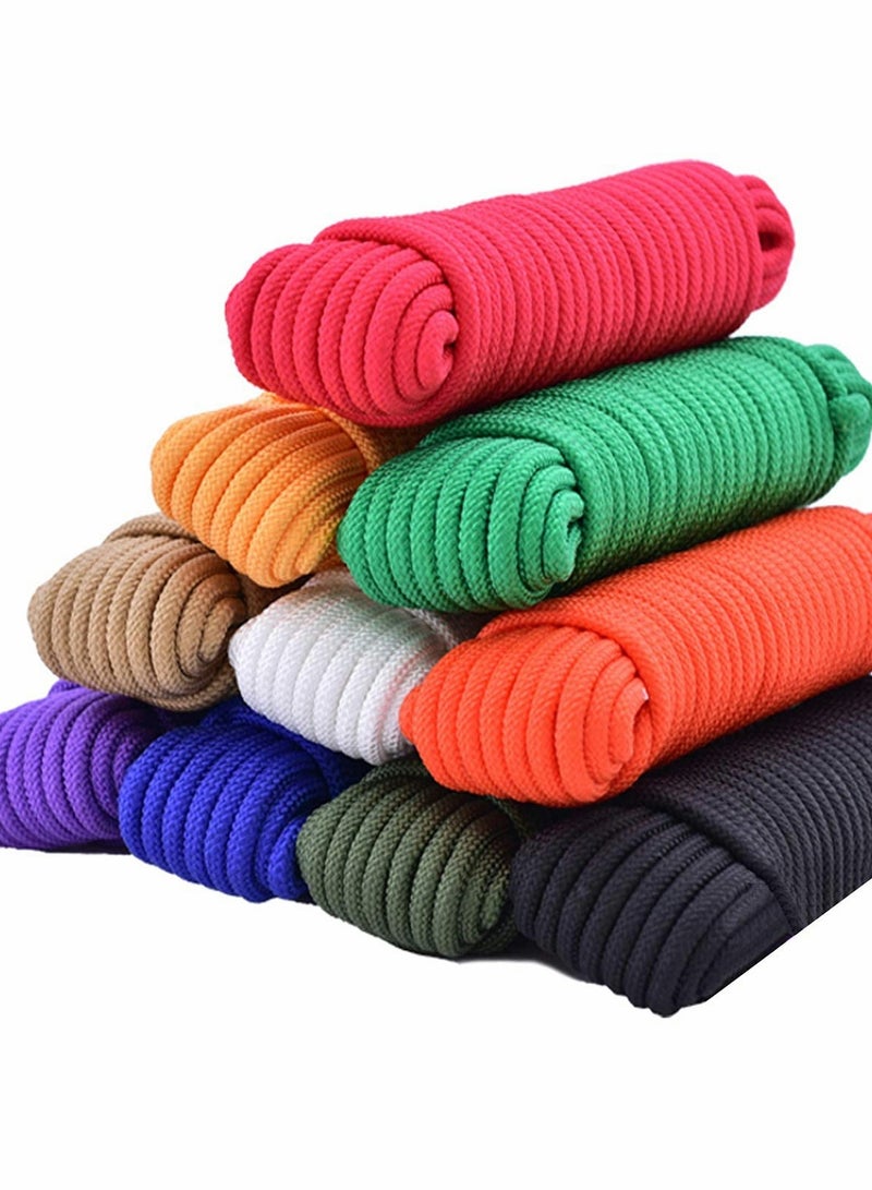 KASTWAVE Nylon Poly Rope Flag Pole Polypropylene Clothes Line Camping Utility Good for Tie Pull Swing Climb Knot (10 M Length 10 mm Width 2Pcs Orange) - Image 3
