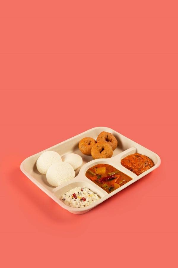 G1 G 1 4 CP Bagasse Disposable Tray Pack of 25 - Image 3