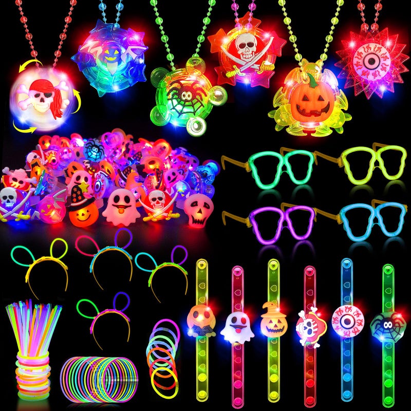 iRugosa hapfyer 124PCS Halloween Party Favors for Kids Glow in the Dark Toys Bulk for Halloween Treat Bags Goodies Bags FillersHalloween Gifts Party Supplies - Image 2