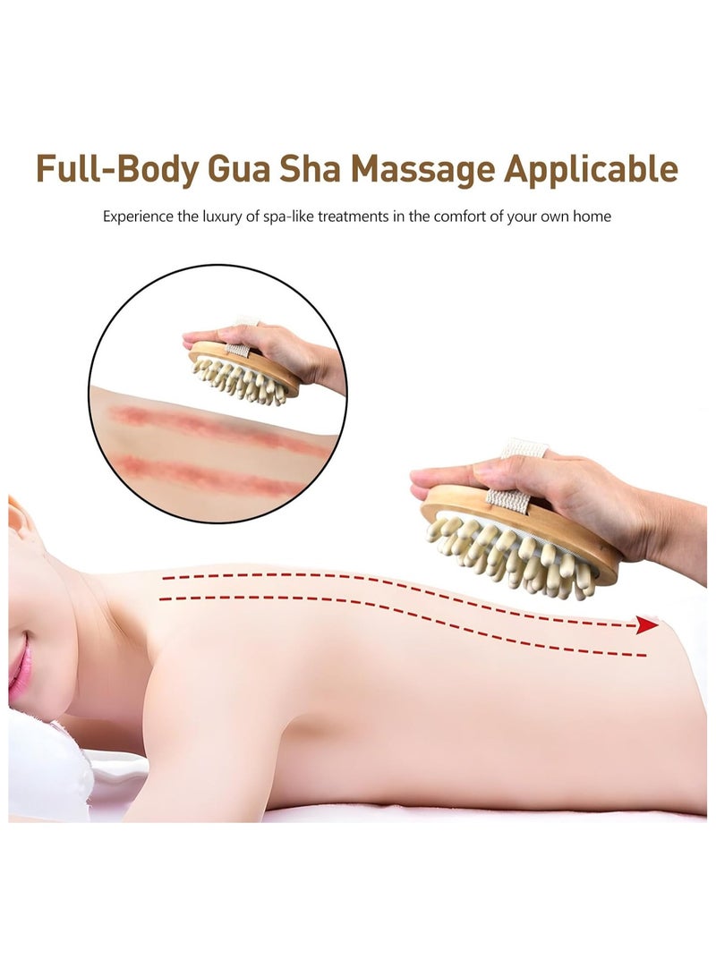 Generic 1 pcs Natural Wooden Anti Cellulite Massager Wood Hand-Held Massager Body Brush Muscle Relax Sauna Spa Head Massage Brush - Image 4