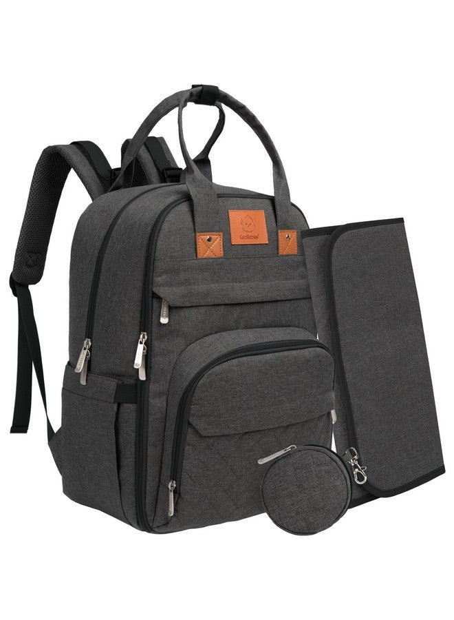 KeaBabies Diaper Bag Backpack Baby Diaper Bag Large Baby Diaper Bags For Baby Boy Girl Baby Diaper Bag With Changing Station Diaper Mat Baby Bag For Boys Girls Dad Diaper Bag (Charcoal) - Image 2