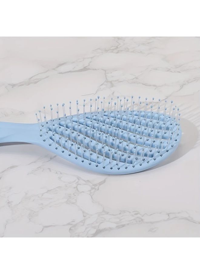Pink Wing Shaped Hollow Detangling Hair Brush Nylon Bristle For Normal Hair Wet Dry Use - Image 5