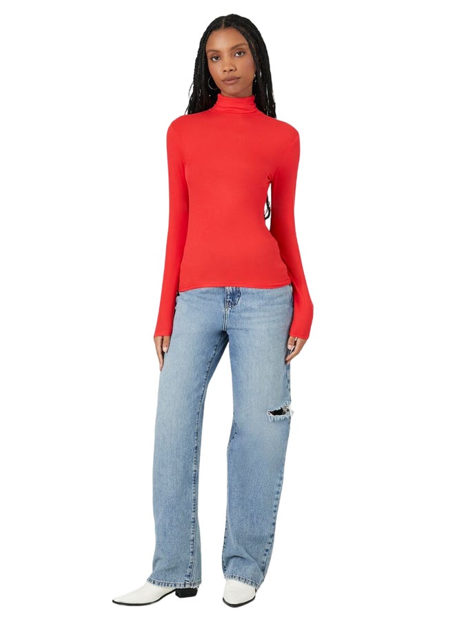 FOREVER 21 Turtleneck Long-Sleeve Top  - Image 1