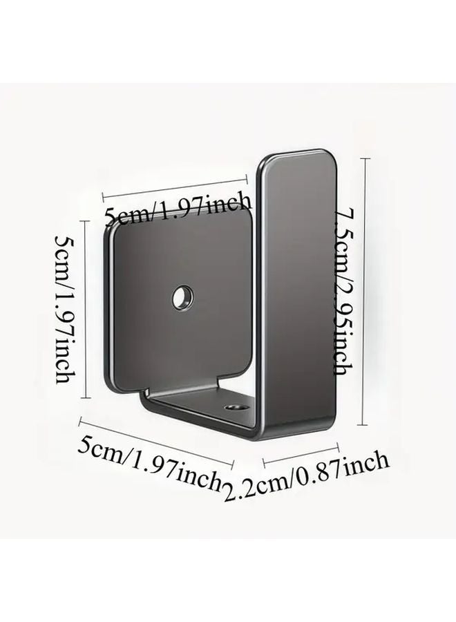 Dark Gray 2pcs Wall Mount Bracket For Router Set Top Box Apple TV Roku Storage Hook - Image 5