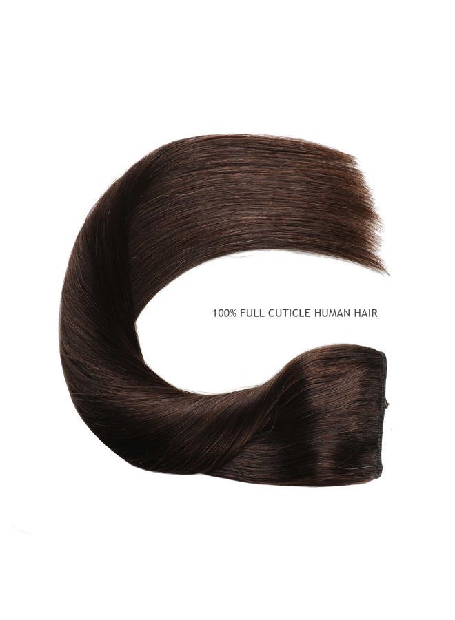 YILITE Wire Hair Extensions Human Hair, 20 Inch 110g #2 Dark Brown Wire Hair Extensions Human Hair, Remy Human Hair Extensions with Invisible Fishing Line (20inch #2) - Image 5