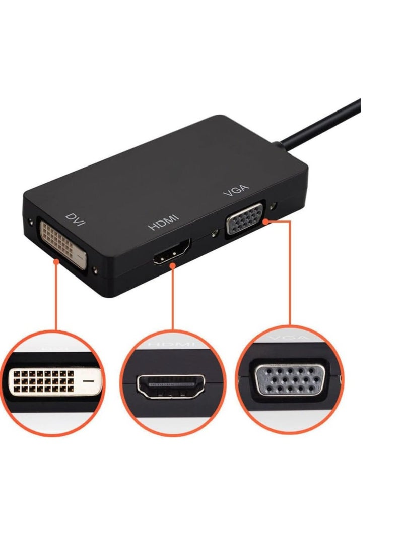 ماركة غير محددة - محول Mini DisplayPort DP إلى HDMI وVGA وDVI لجهاز Microsoft Surface Pro 1 و2 و3 و4 - Image 1