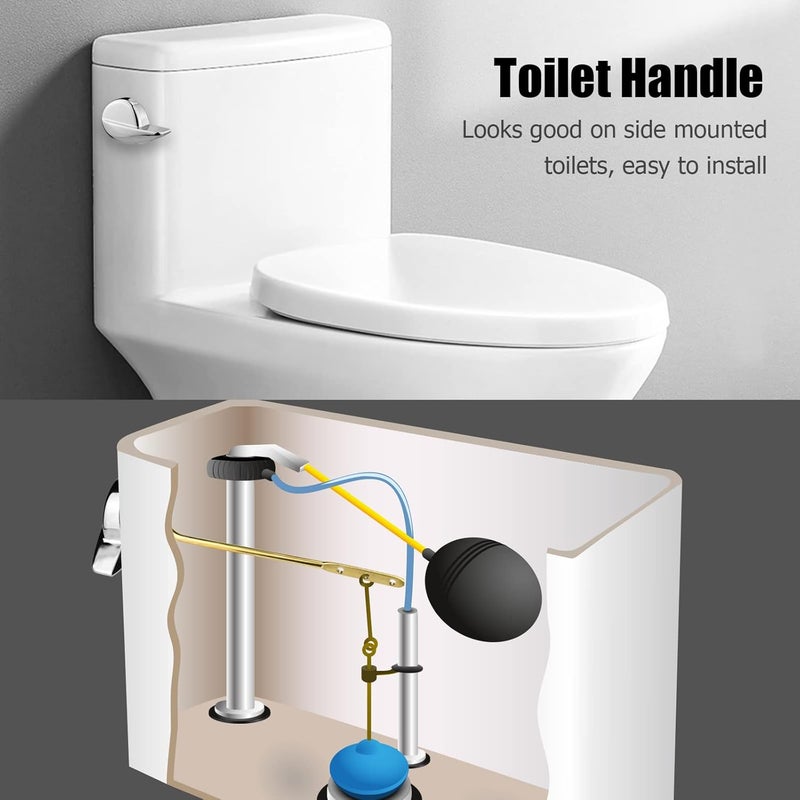 Ancable for TOTO Toilet Handle Replacement Parts Kit, Universal THU068#CP Trip Lvr for St743S Side Mount Toilet Flush Tank Lever Handle for TOTO Kohler Toilet Tank, 1-Pack Copper Lever - Image 5