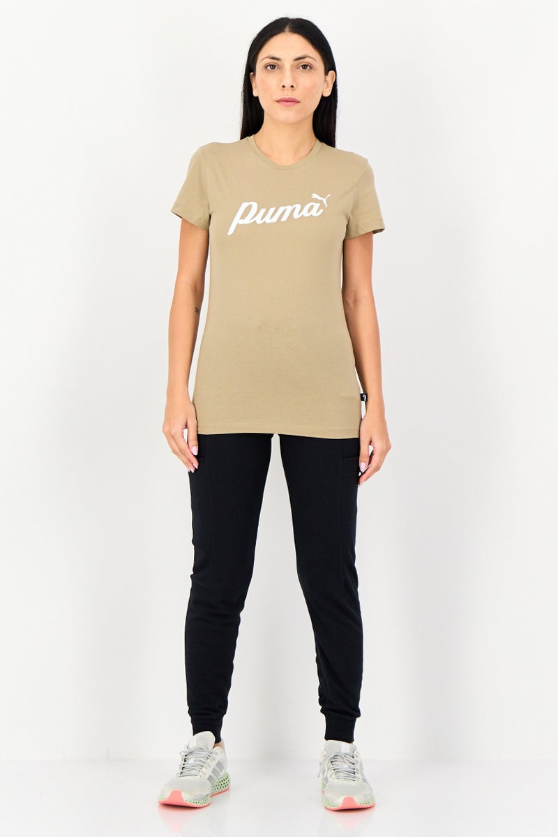 PUMA تي شيرتات رياضية نسائية قصيرة الأكمام في الهواء الطلق، تان - Image 4