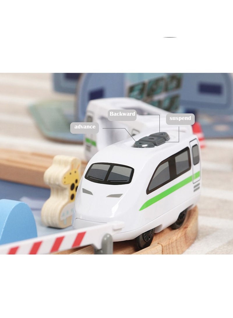 Arabest مجموعة قطار كهربائي بموضوع الفضاء، كتل بناء تعليمية، لعبة سيارة مجمعة - Image 4