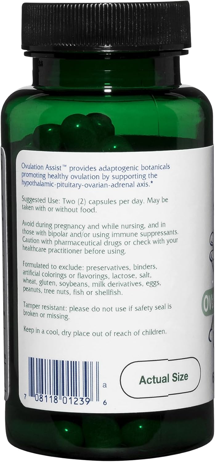 Vitanica Ovulation Assist  Ovarian Health  Adrenal Support with Rhodiola Rosea Holy Basil Tribulus Terrestris  Chaste Tree  Herbal Dietary Supplement  Pro Logo  60 Vegan Caps - Image 3