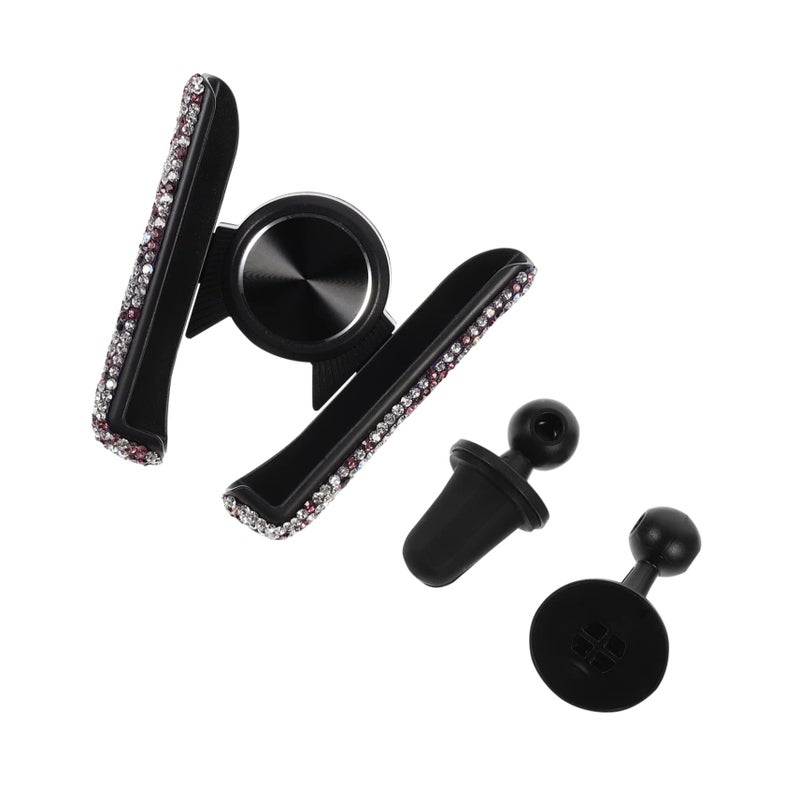 Rhinestone Air Vent Phone Holder Rotating Car Mount Compatible with All Smartphones - Image 2