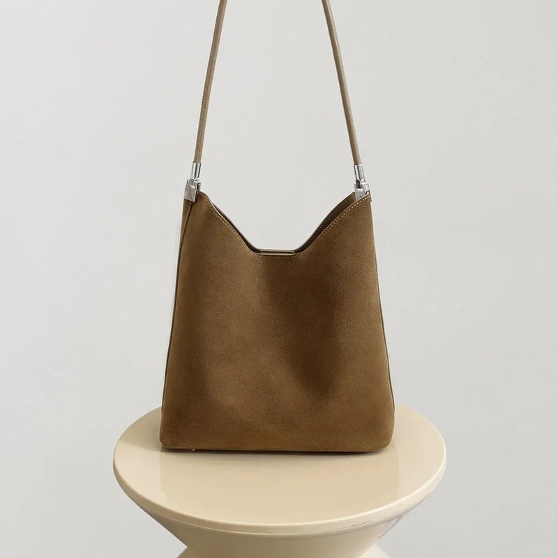 Autumn and Winter Bags, Genuine Leather Bucket Bags, High-End Luxury Leather Women''s Bags, Handbags, First-Layer Cowhide Women''s Bags, Shoulder Bags - Image 3