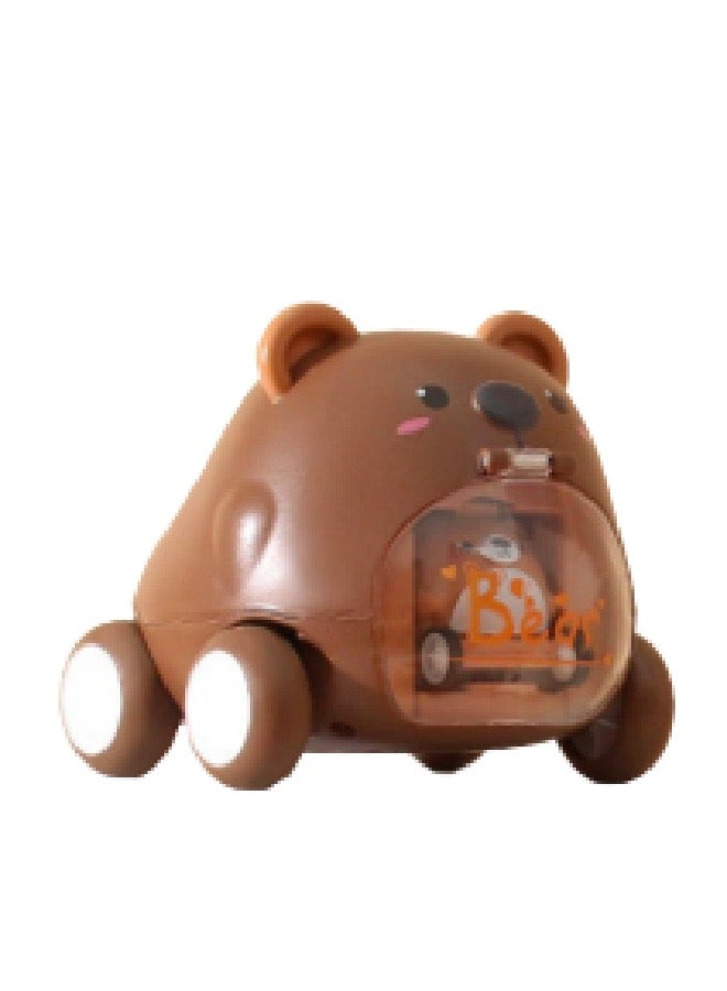 Inertia Toy Car Montessori Cartoon Car Bear Toy For Kids  - Image 2