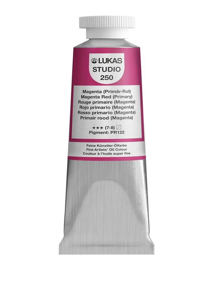Lukas Studio Artist Oil Color Paints - High-pigment oil paint made with natural binder for artist, painting, & more! - [Magenta (Primary) - 37 mL] - Image 1