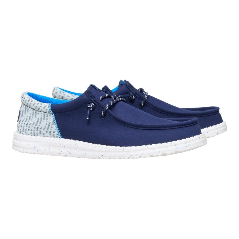 HEYDUDE Wally Funk Jersey Jacquard Peacoat Blue/Multi 12, Menâ€™s Shoes, Slip-on Loafers, Comfortable & Light-Weight - Image 2