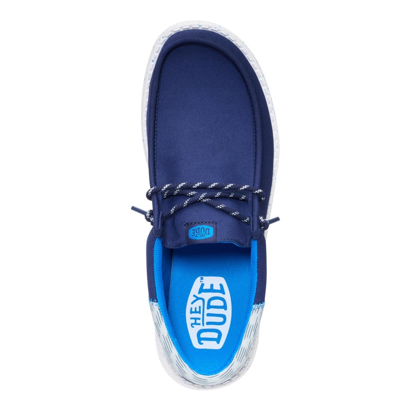 HEYDUDE Wally Funk Jersey Jacquard Peacoat Blue/Multi 12, Menâ€™s Shoes, Slip-on Loafers, Comfortable & Light-Weight - Image 3