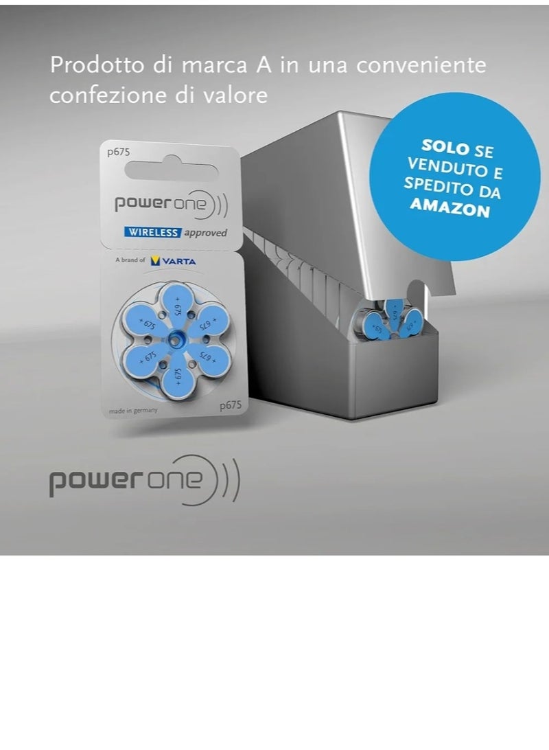 Power One 1.45V Original High Level Hearing Aid Batteries P675 ( 60 Pieces )  - Image 3