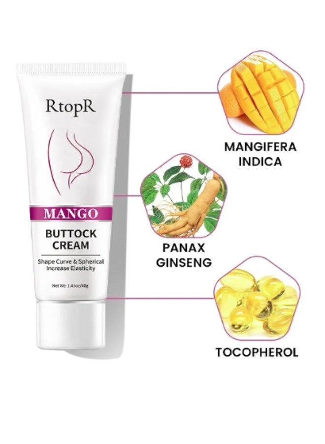 آر توب آر Mango Massage Buttock Cream 40G, Natural Plant Essence Can Deeply Moisturize, Relieve The Pain Of Sitting Buttocks, Tighten And Lift The Skin, And Shape The Ideal Curve Button Cream - Image 2