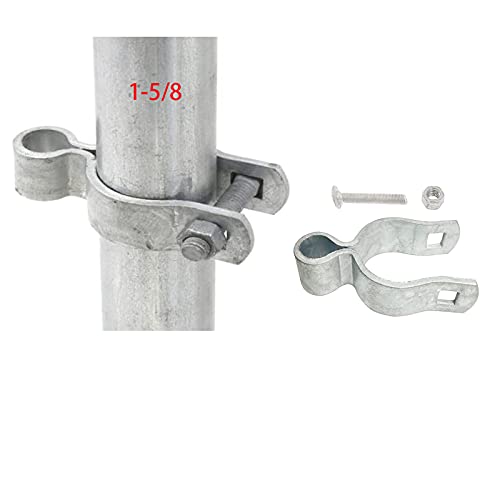 Wulankd 2 Pack 1-5/8inch Chain Link Fence Frame Gate Post Hinge/Galvanized Steel Zinc Plated Pipe Gate Hinge for 1-5/8 Outside Diameter Post/Pipe, Nut/Bolt Included for Hinge - Image 5