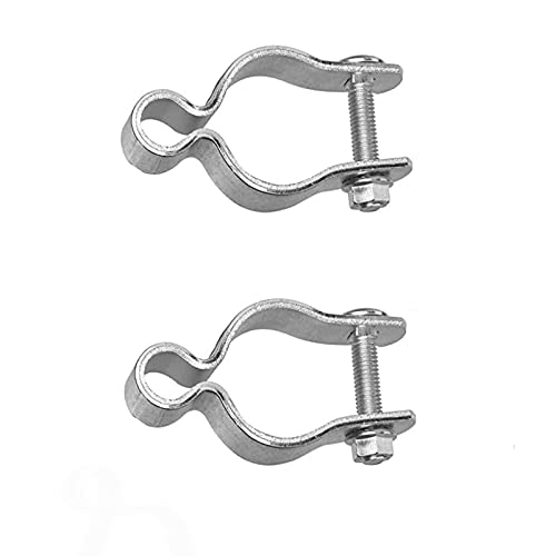 Wulankd 2 Pack 1-5/8inch Chain Link Fence Frame Gate Post Hinge/Galvanized Steel Zinc Plated Pipe Gate Hinge for 1-5/8 Outside Diameter Post/Pipe, Nut/Bolt Included for Hinge - Image 3
