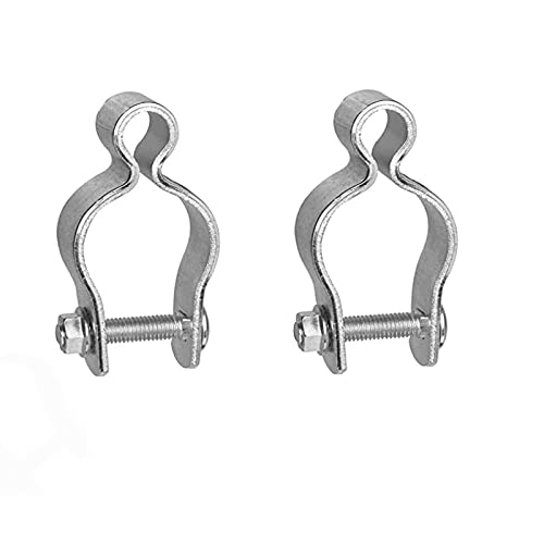 Wulankd 2 Pack 1-5/8inch Chain Link Fence Frame Gate Post Hinge/Galvanized Steel Zinc Plated Pipe Gate Hinge for 1-5/8 Outside Diameter Post/Pipe, Nut/Bolt Included for Hinge - Image 2