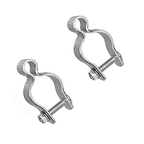 Wulankd 2 Pack 1-5/8inch Chain Link Fence Frame Gate Post Hinge/Galvanized Steel Zinc Plated Pipe Gate Hinge for 1-5/8 Outside Diameter Post/Pipe, Nut/Bolt Included for Hinge - Image 1