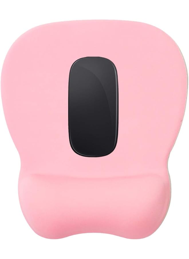 erorex Office Mousepad With Gel Wrist Support Ergonomic Gaming Desktop Mouse Pad Wrist Rest Design Gamepad Mat Rubber Base For Laptop Comquter Silicone Non Slip Special Textured Surface 07Pink 1  - Image 1