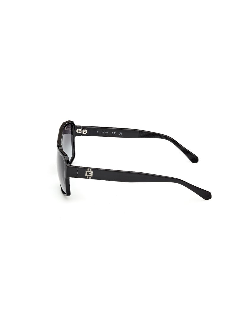 GUESS FULL RIM MALE NAVIGATOR BLACK INJECTED SUNGLASSES - Image 2
